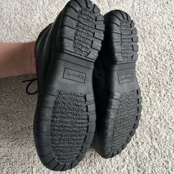 Propet Womens Boots Delaney Black Ankle Boot Size 8 X (2E) Wide Lace Up Leather - Picture 5 of 6